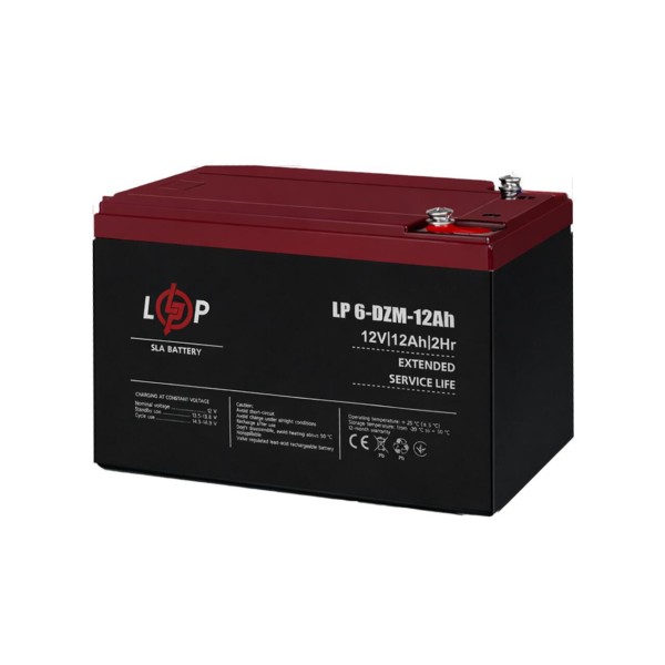 Аккумуляторная батарея LogicPower LP 6-DZM-12 - под Болт М5 (LP9172)