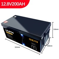 Акумуляторна батарея GEAR LiFePo4 12.8V-200 Ah (2560Wh)