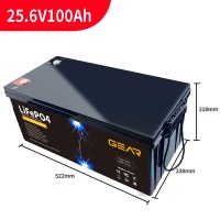 Акумуляторна батарея GEAR LiFePo4 25.6V-100 Ah (2560Wh)