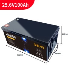 Акумуляторна батарея GEAR LiFePo4 25.6V-100 Ah (2560Wh)