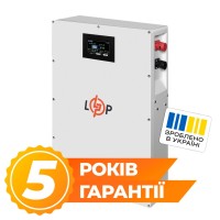 Акумуляторна батарея LogicPower LP LiFePO4 51,2V - 100 Ah (5120Wh) (BMS 100A/50А) метал LCD Smart RS485/CAN JK настінний