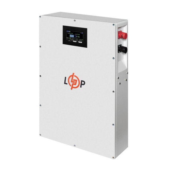 Аккумуляторная батарея LogicPower LP LiFePO4 51,2V - 100 Ah (5120Wh) (BMS 100A/50А) металл LCD Smart RS485/CAN JK настенный