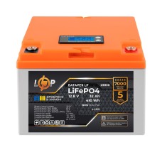 Аккумуляторная батарея LogicPower LP LiFePO4 12,8V - 32 Ah (410Wh) (BMS 50А/25A) пластик LCD для ИБП (LP23830)