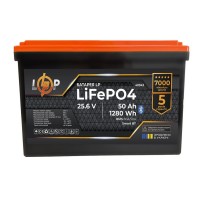 Акумуляторна батарея LogicPower LP LiFePO4 25,6V - 50 Ah (1280Wh) (BMS 80A/50А) пластик Smart BT (LP40943)