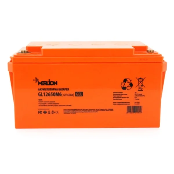 Акумуляторна батарея MERLION GL12650M6 12V 65Ah (01584)