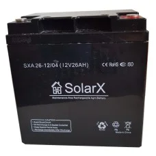 Аккумуляторная батарея SolarX SXA 26-12 (12V 26Ah)