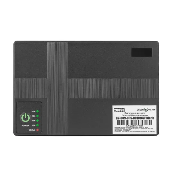 ИБП GreenVision GV-009-UPS-DC1018W Black