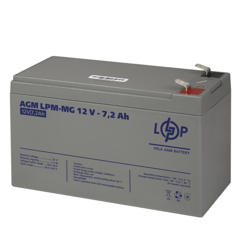 Аккумуляторная батарея LogicPower LPM-MG 12- 7,2 AH