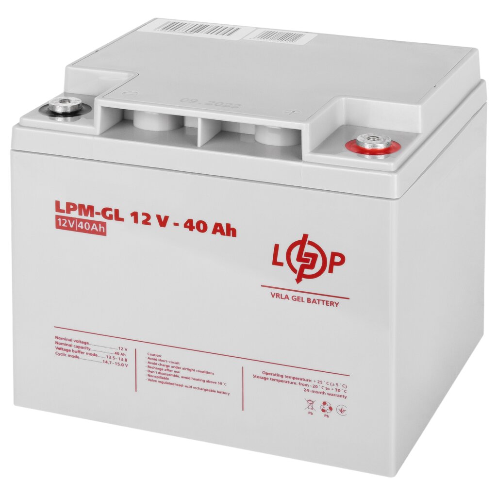 Аккумуляторная батарея LogicPower LPM-GL 12 - 40 AH