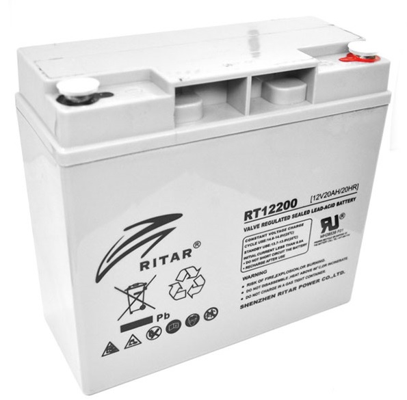 Аккумуляторная батарея RITAR RT12200, 12V 20.0Ah