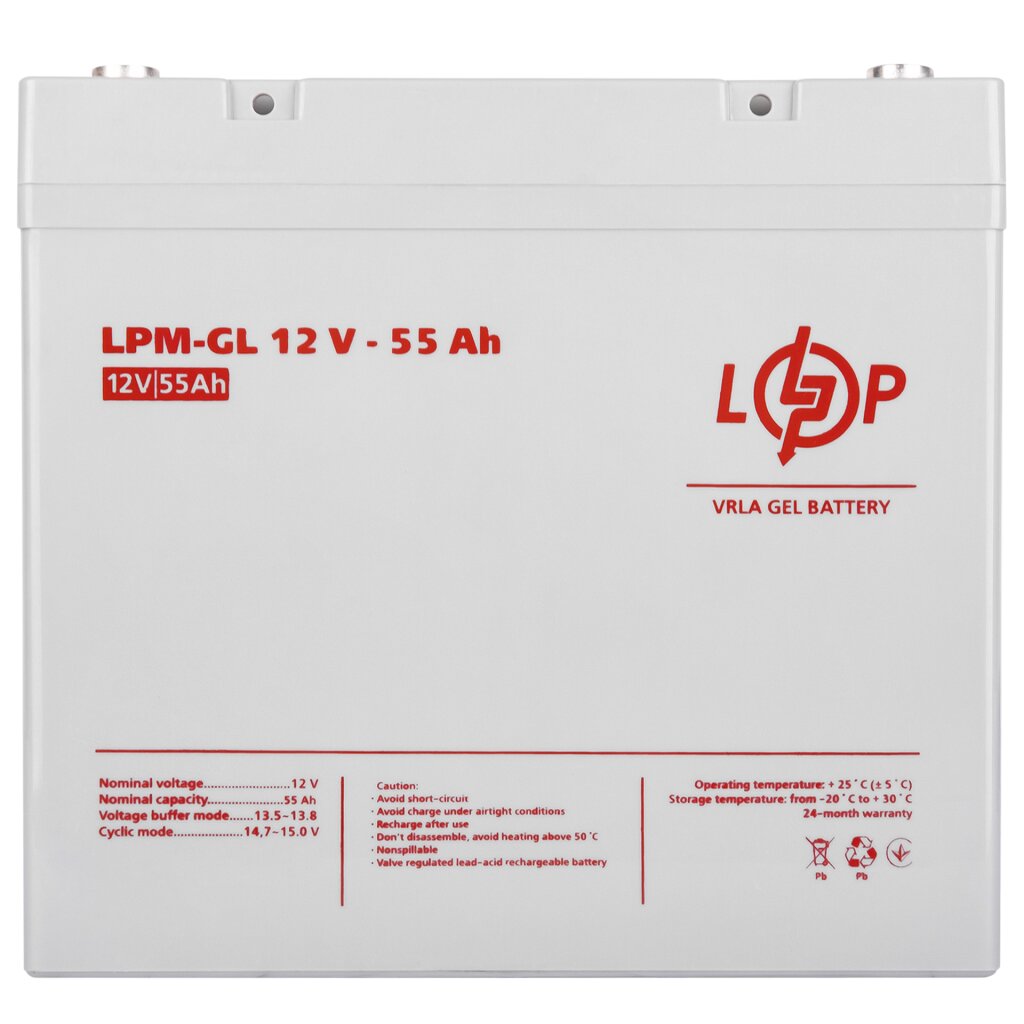 Аккумуляторная батарея LogicPower LPM-GL 12V - 55 Ah
