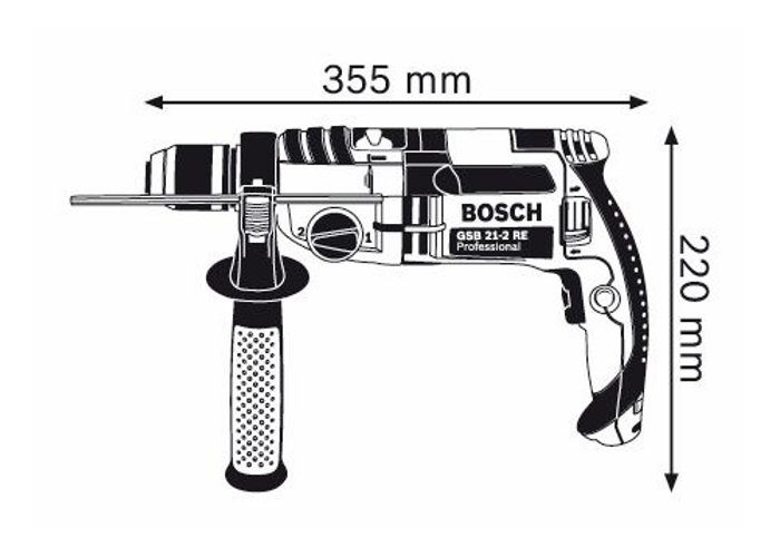 Электродрель ударная Bosch GSB 21-2 RCT 