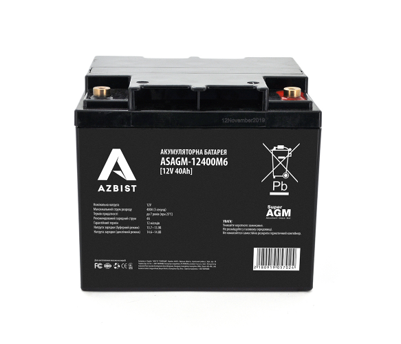 Аккумуляторная батарея AZBIST Super AGM ASAGM-12400M6 (5702)