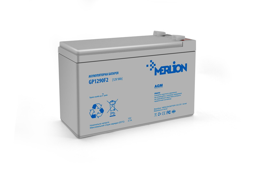 Аккумуляторная батарея MERLION AGM GP1290F2 12V 9Ah (02028)