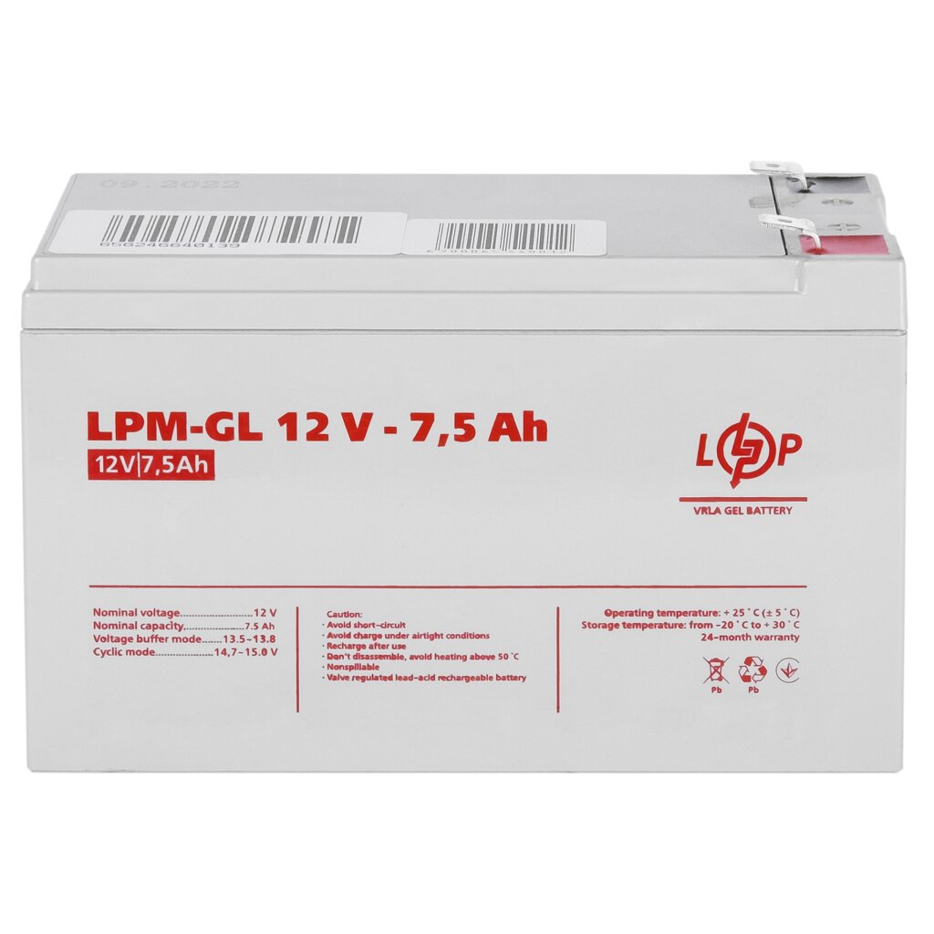  Аккумуляторная батарея LogicPower LPM-GL 12 - 7,5AH