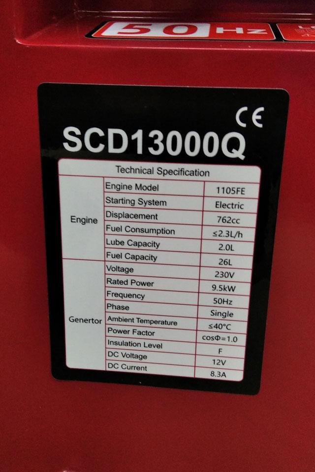 Генератор дизельный SENCI SCD 13000 Q