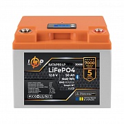 Акумуляторна батарея LogicPower LP LiFePO4 12,8V - 50 Ah (640Wh) (BMS 80А/50A) пластик LCD Smart BT