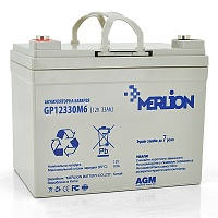 Акумуляторна батарея MERLION AGM GP12330M6 12 V 33 Ah (06015)