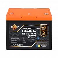 Аккумуляторная батарея LogicPower LP LiFePO4 12,8V - 100 Ah (1280Wh) (BMS 100A/50А) пластик Smart BT